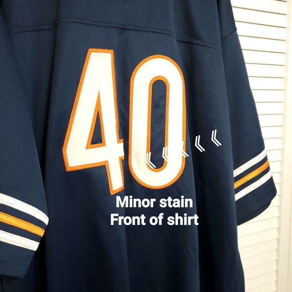 Chicago Bears Sayer 40 Mitchell Ness Mens Sz 56 XXXL Throwback 1965 Jersey Blue - Picture 8 of 13